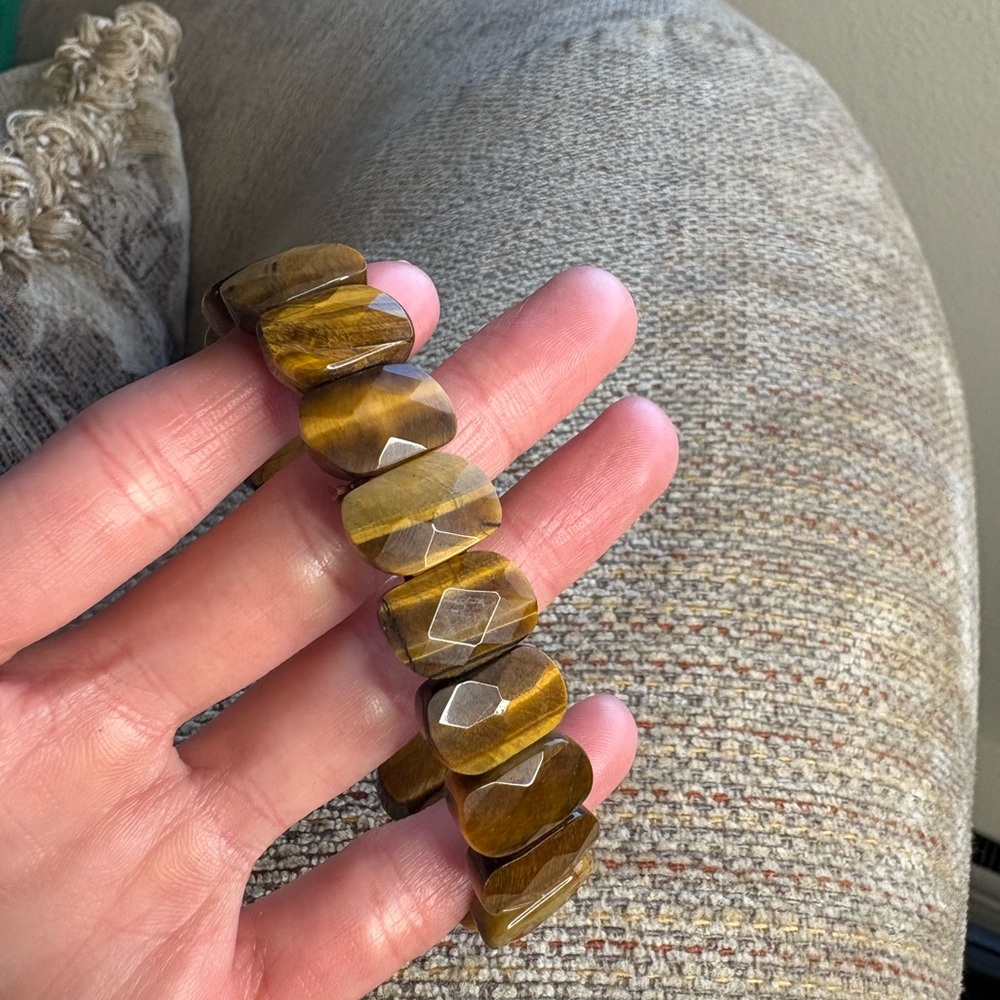 Tiger's Eye Rectangular Beaded Bracelet - image 4